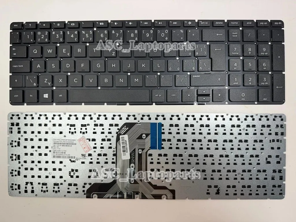 New Czech LA Spanish Nordic Portuguese Hungarian Keyboard for HP Home 15-ac 15-af 15-ay 15-ba 15-bd 15-bf 15-bg 15-bn 15-be Blac