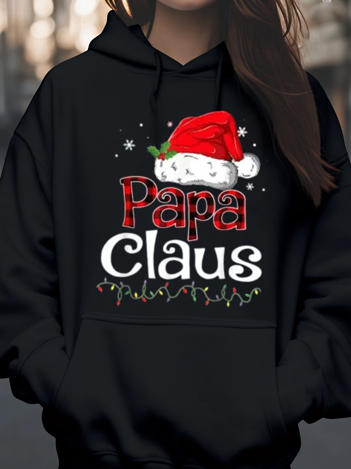 

Санта-Клаус Санта-Клаус с принтом Рождественская толстовка с капюшоном Праздничный подарок Мужчины Женщины Унисекс