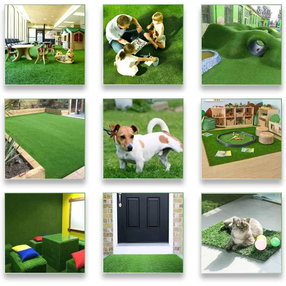 Artificial Grass Turf 5FTX10FT(50 Square FT) - Indoor Outdoor Garden Lawn Landscape Synthetic Grass Mat - Thick Fake Grass Rug