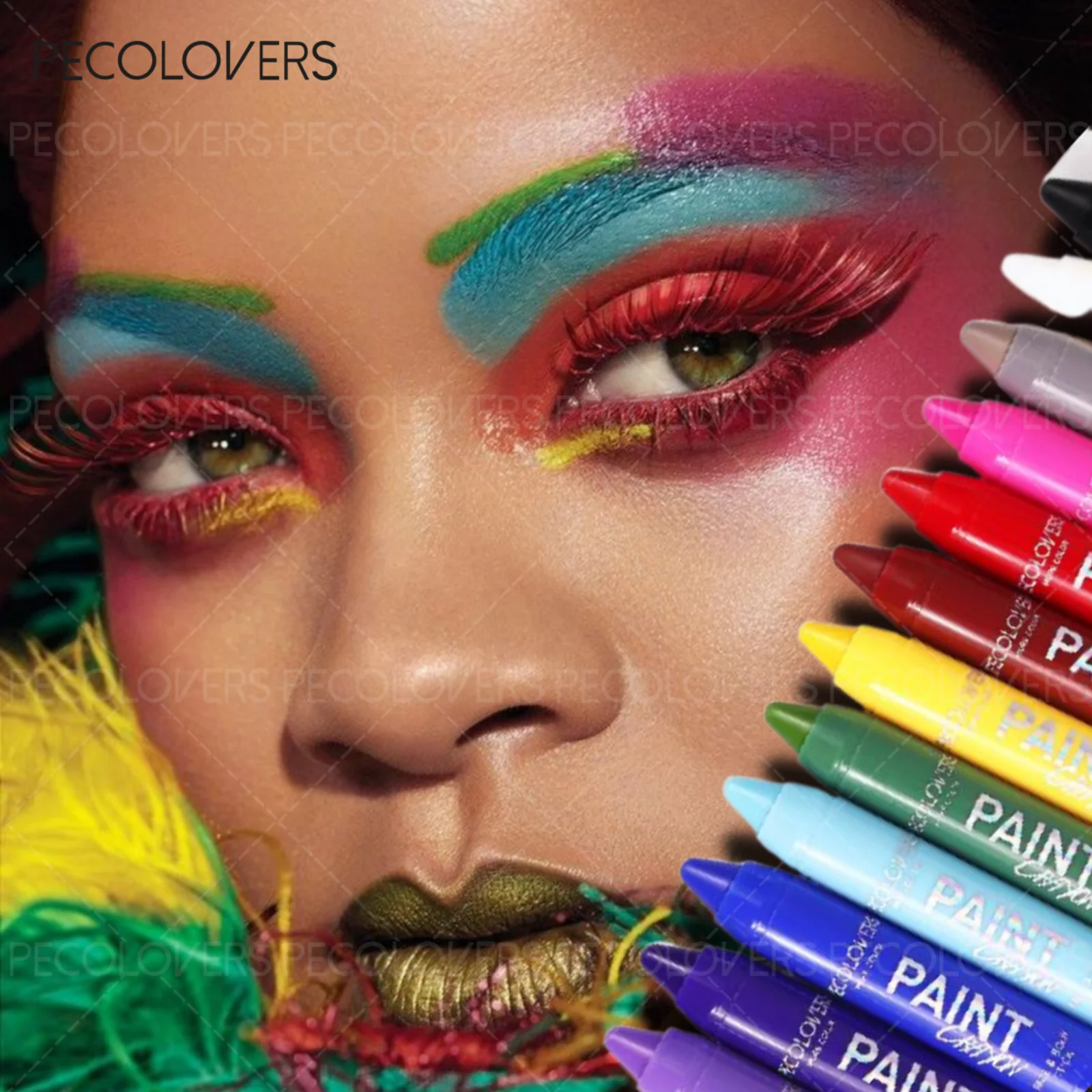 Colorful Eyeliner Pen Matte Eye Shadow Face & Body Paint Sticks Waterproof Long-Lasting Easy To Wear Eye Liner Pen Makeup