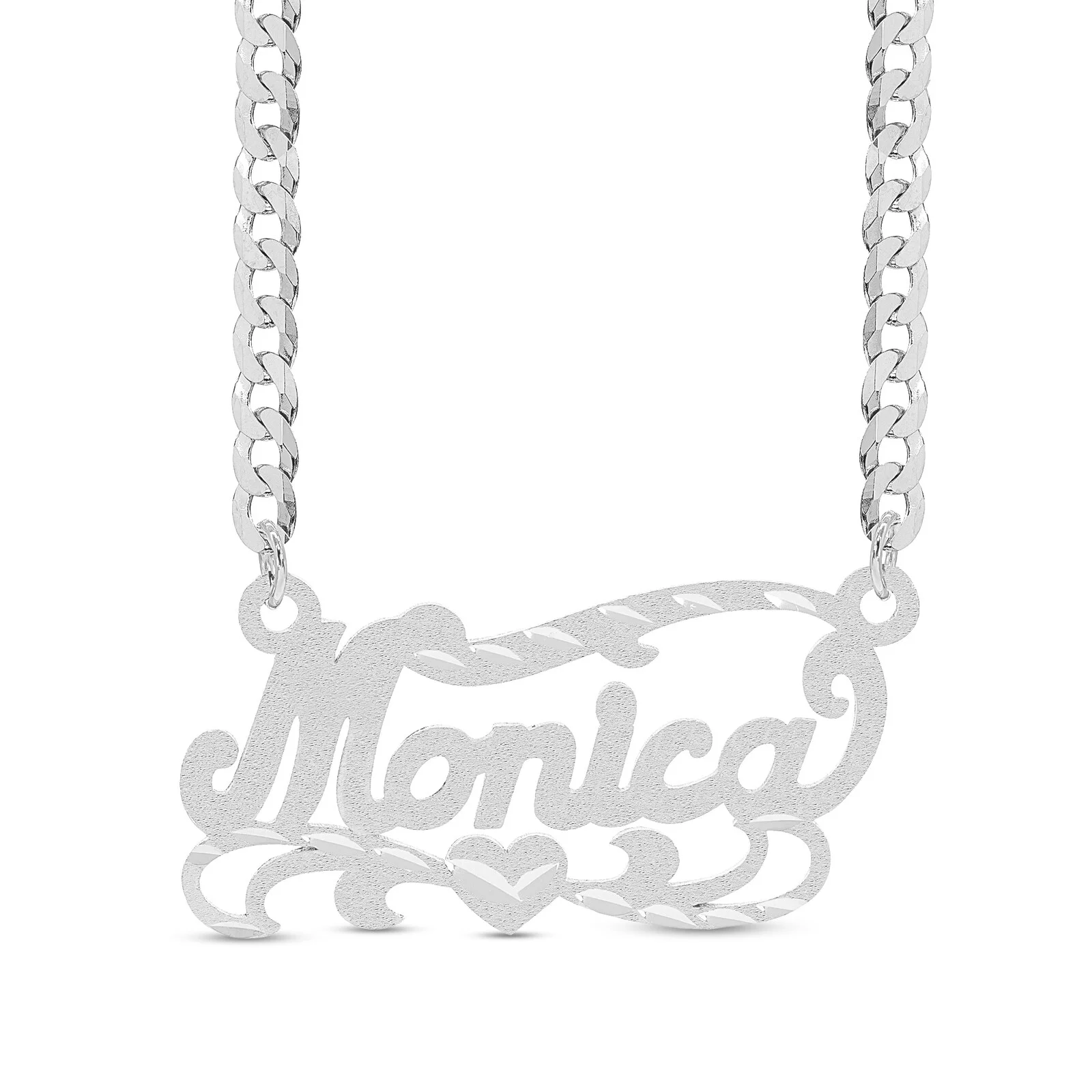 

18K Gold-plated Stainless Steel Customized Name Necklace Personalized Heart-shaped Decorative Jewelry Commemorate Christmas Love