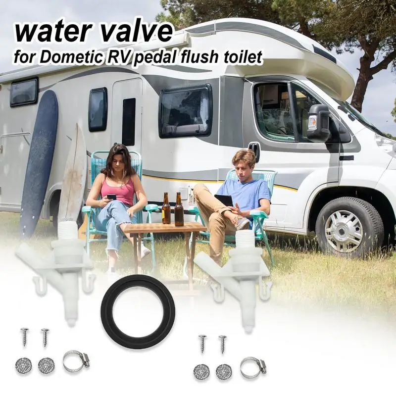 RV Toilet Valve Replacement Kit Toilet Water Valve Assembly Replacement Camping Car Toilet Water Valve Assembly Replacement RV