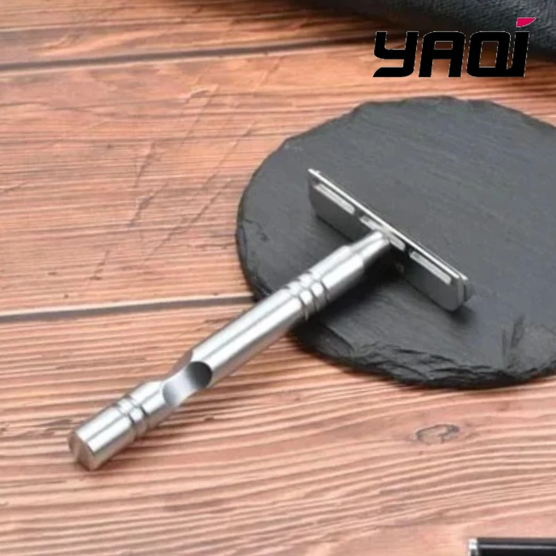 

Бритва YAQI Matte Chrome Razor Color AC Blade Excalibur, однолезвийная, для мужчин, коллекционная, для бритья и ухода за бородой