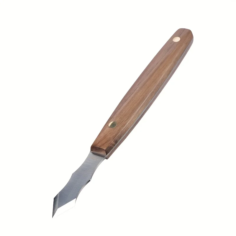 Long Neck Marking Knife Carbon Steel Blade 60 Degree Angle Solid Wood Handle Precise Cutting Professional Woodworking Tool