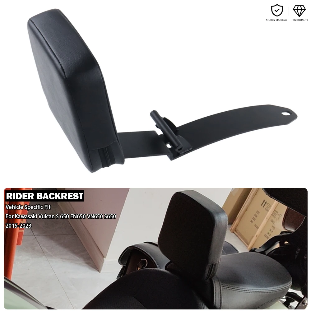 

Motorcycle Backrest Rider Solo Seat Sissy Bar Driver Back Cushion Pad Fits For Kawasaki Vulcan S 650 EN650 VN650 S650 2015-2023