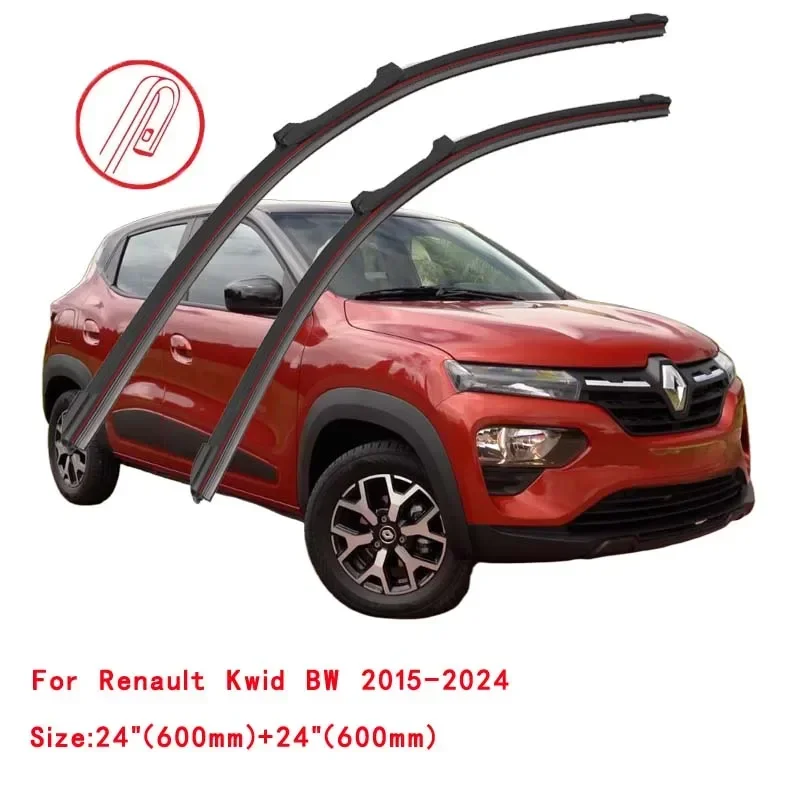 For Renault Kwid BW 2015-2024 Car Windshield Wiper Blade Front Windscreen Brushes Washer Accessories Cleaning Replacement Parts 2
