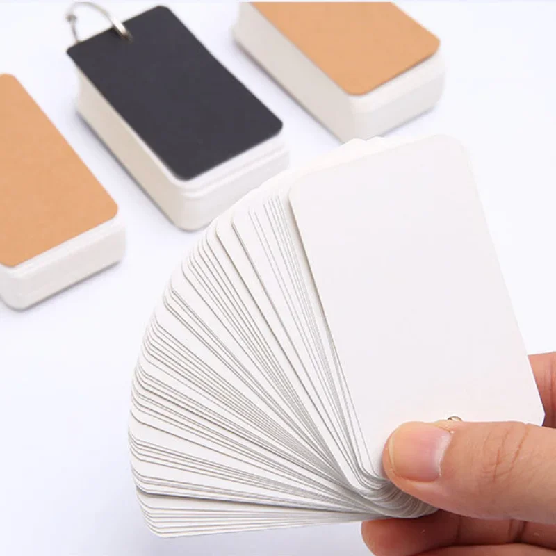 50 Sheets/set Blank Solid Color Paper Card Memo Pad Binder Notepad Portable Mini Stationery Sticky Note for Students Staff