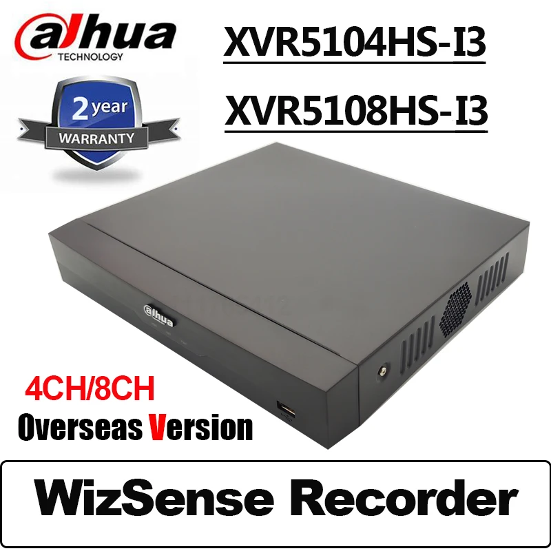 Original Dahua XVR XVR5104HS-I3 XVR5108HS-I3 4CH 8CH WizSense Digital Video Recorder Hybrid DVR 6MP IP Camera H.265 ONVIF HDCVI