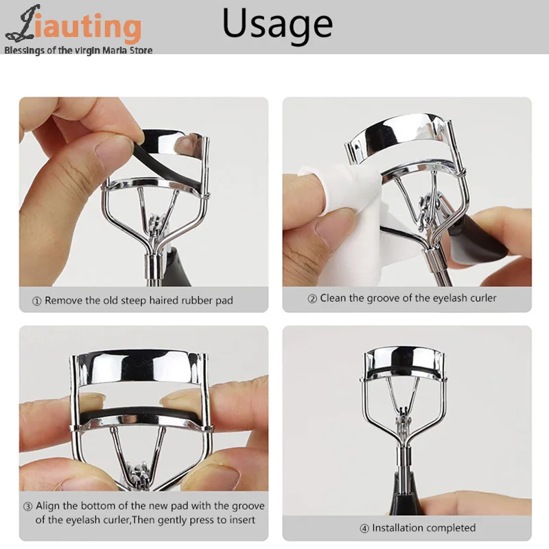 สีขนตา Curler เปลี่ยนยาง 30 ชิ้น/กล่องสีดําสีขาวสีฟ้า Elastic Eyelash Curler เปลี่ยนแถบยางอุปกรณ์เสริม