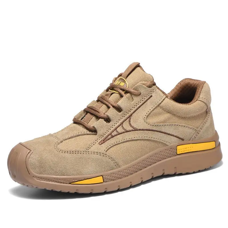 New Mens Safety Boots Lightweight Anti-Smash Anti Piercing Steel Toe Work Shoes Summer Construction Site Indestructible Sneakers