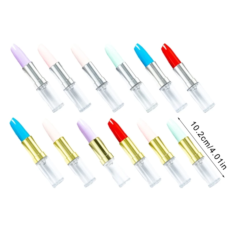 Bolígrafo con forma lápiz labial 6 uds para mujer, bolígrafo escritura novedoso con punta 0,5mm