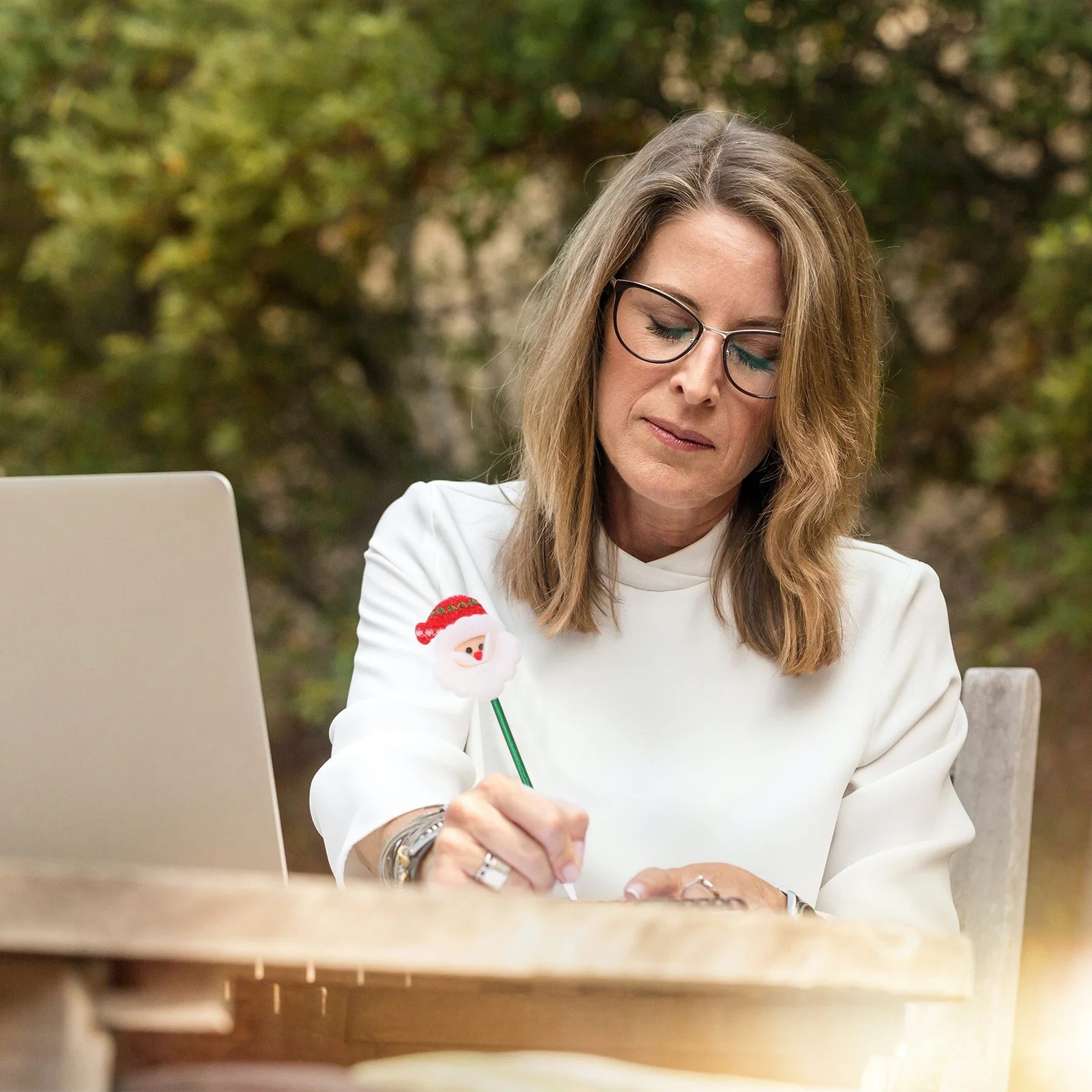 

School Supplies Luminous Christmas Ballpoint Pens Stationery Writing Student