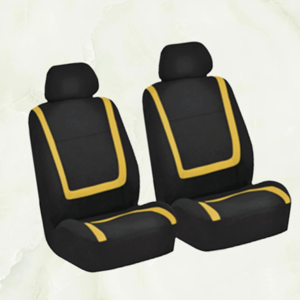 

4 pcs Car Seat Cover Universal Fit Thicken Wear-Resistant Protector For Cars Trucks Suvs Auto Interior Accessory Yellow