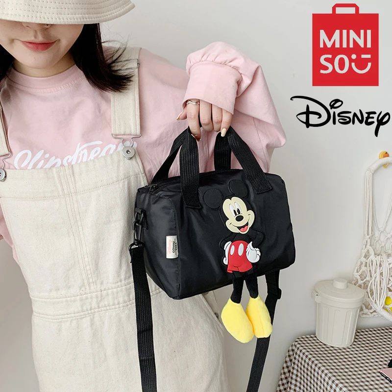 MINISO Disney Serie kreskówka śliczna miki mysz torba Crossbody damska torba Cylinder moda dziecięca torba torba na ramię na wypoczynek