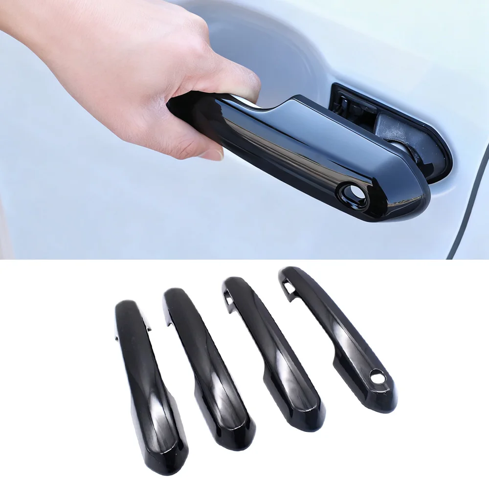 

Глянцевый черный для Toyota Rav 4 2019-2022 с (2 умными отверстиями для ключей), дверная ручка, декоративная защитная крышка, аксессуары для отделки