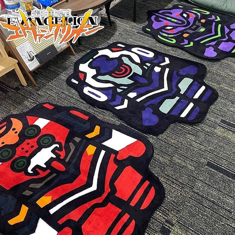 Evangelion EVA Carpet Anime Living Room Bedroom Bedside Warm Floor Mat Non-slip Washable Quick Drying Carpet Carpet Washable Rug