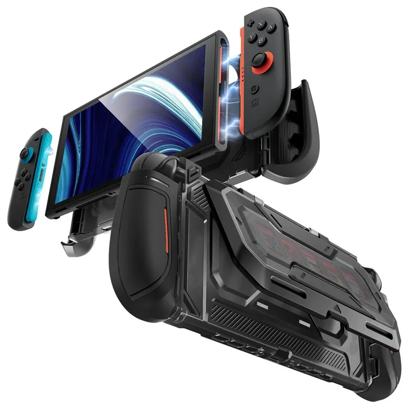 Capa Protetora Ergonômica MUMBA Titan Series For Nintendo Switch 2 Case 2025 com Suporte para 5 Cartões de Jogo