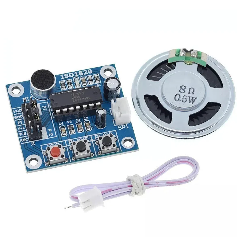 

1/2~50/100Pcs ISD1820 Module 0.5W Speaker ISD1820 Voice Recording Module Voice Recording Module Board With Microphone