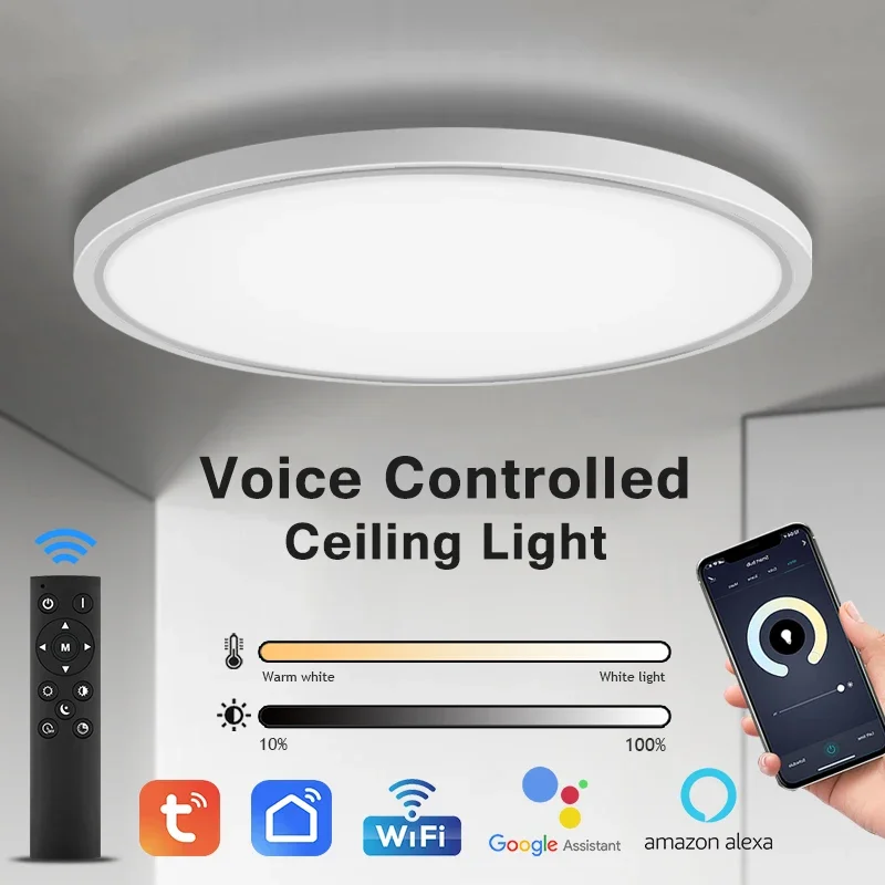

TUYA Smart Ceiling Light With App Voice Control Alexa/Google Remote Control 220V 110V Smart Lamp Led Lights for Room Bedroom