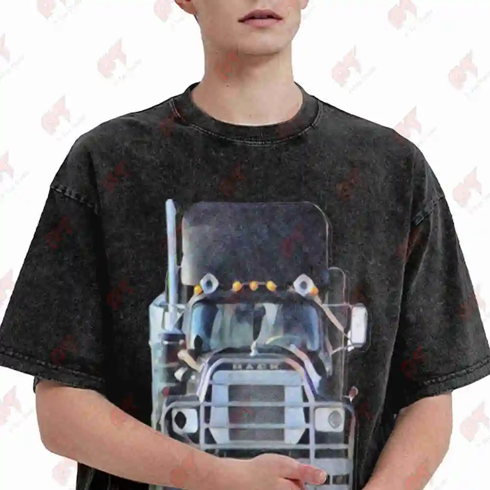 Convoy They're Not Following Me I'm Just Ahead Vintage Washed Tee Pure Cotton T-Shirt