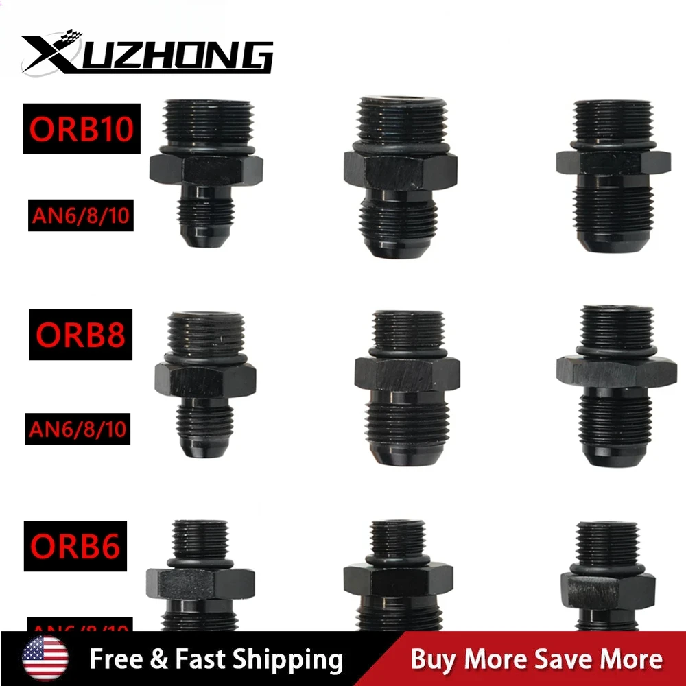 

AN6 AN8 AN10 ORB Aluminum Male Adapter Flare Fitting Union Nitrous Oil Fuel Hose End Straight AN Male To AN Male Coupler