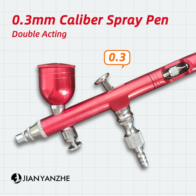 

Double-action external adjustment airbrush 0.3mm caliber For Mecha Military Model Spray Tool