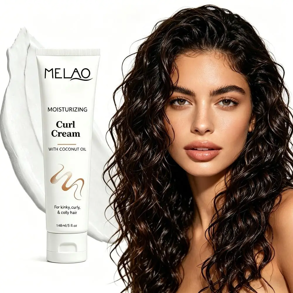 MELAO Weightless Styling Cream 148ml Frizz Free Air Dry Hair Styling Balm Lightweight Define Smooth Control Natural Shine Creams