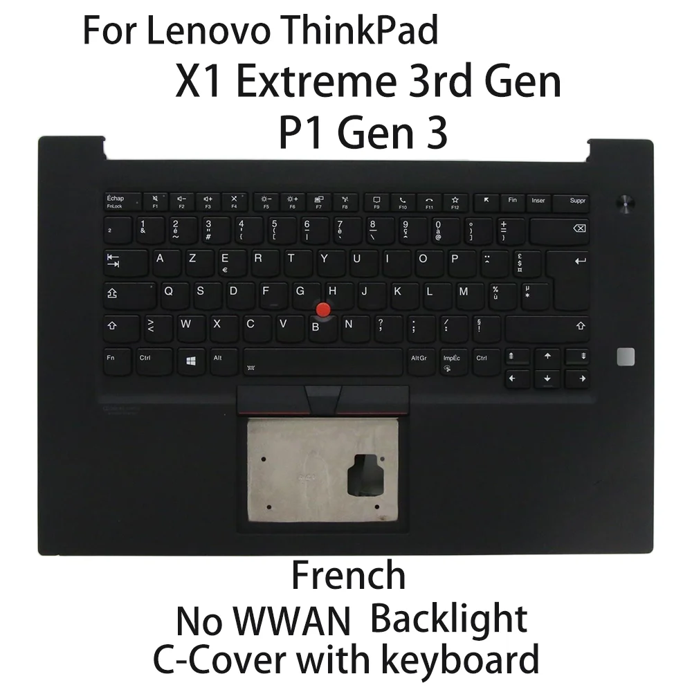 New For Lenovo ThinkPad P1 Gen 3 X1 Extreme 3rd Gen Laptop C-cover with keyboard French Backlight No WWAN 5M10Z39622 5M10Z39621