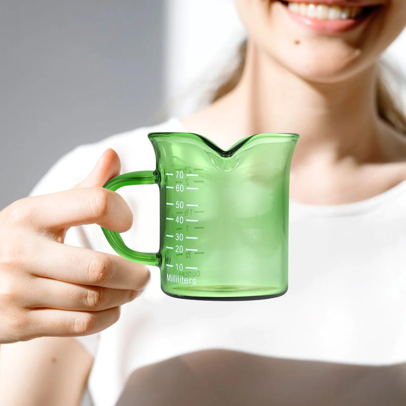 

Glass Coffee Mug with Scale Premium Measuring Milk Glass for Latte Art Brewing Easy Clean Household Beverage Container