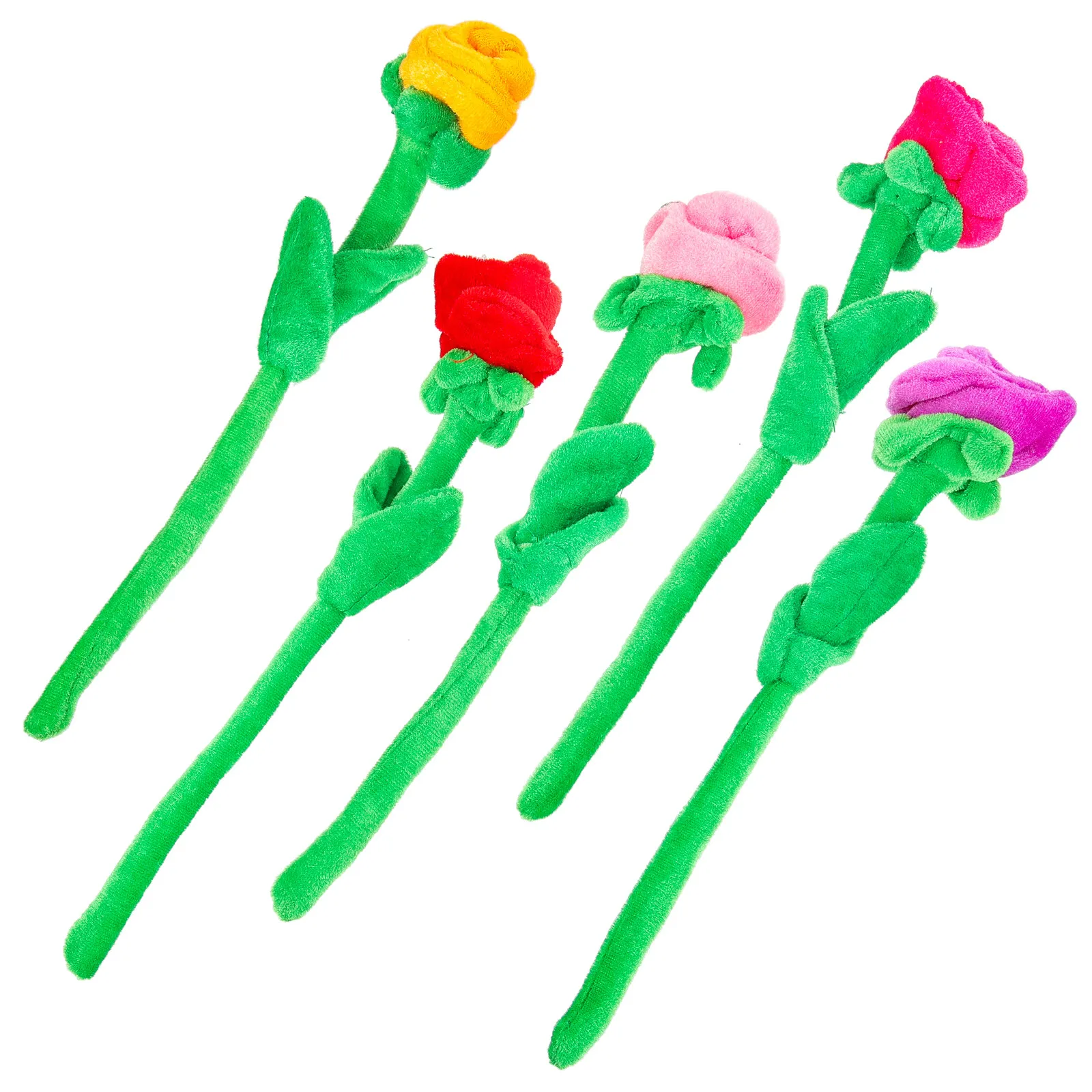 

5Pcs Exquisite Artificial Rose Flowers with Flexible Stems for Home Decor Living Room Bedroom Kids Room Decoration Gift Idea
