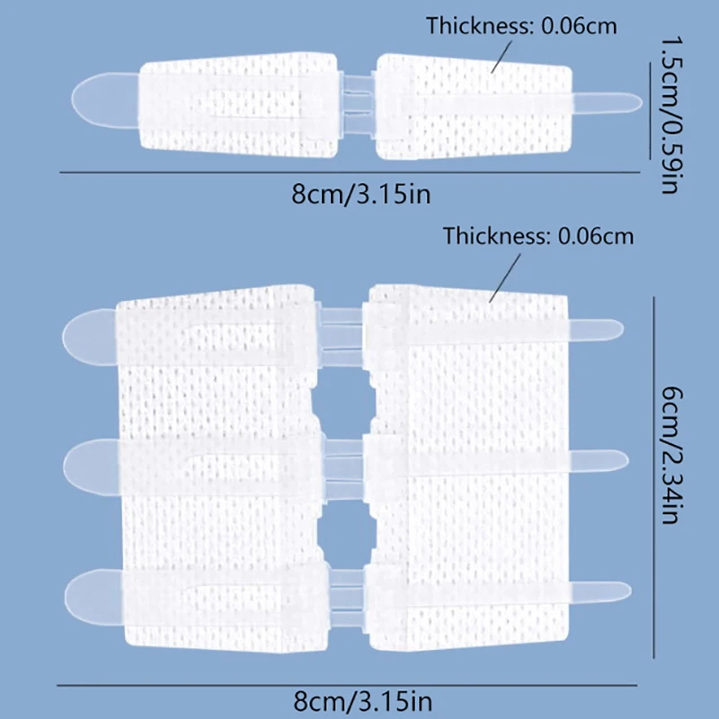 Parche de cierre de heridas de corbata con cremallera, herramienta hemostática portátil para primeros auxilios, sutura rápida para exteriores, 1 unidad