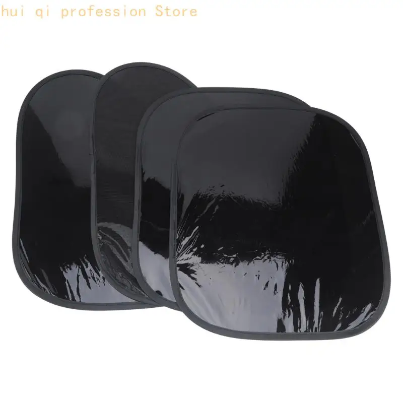 Windshield Shade Set with 4 Side-Window Covers, Reflective Car Sun Blocking Panels for Front-and-Side Coverage While Parked H8WE