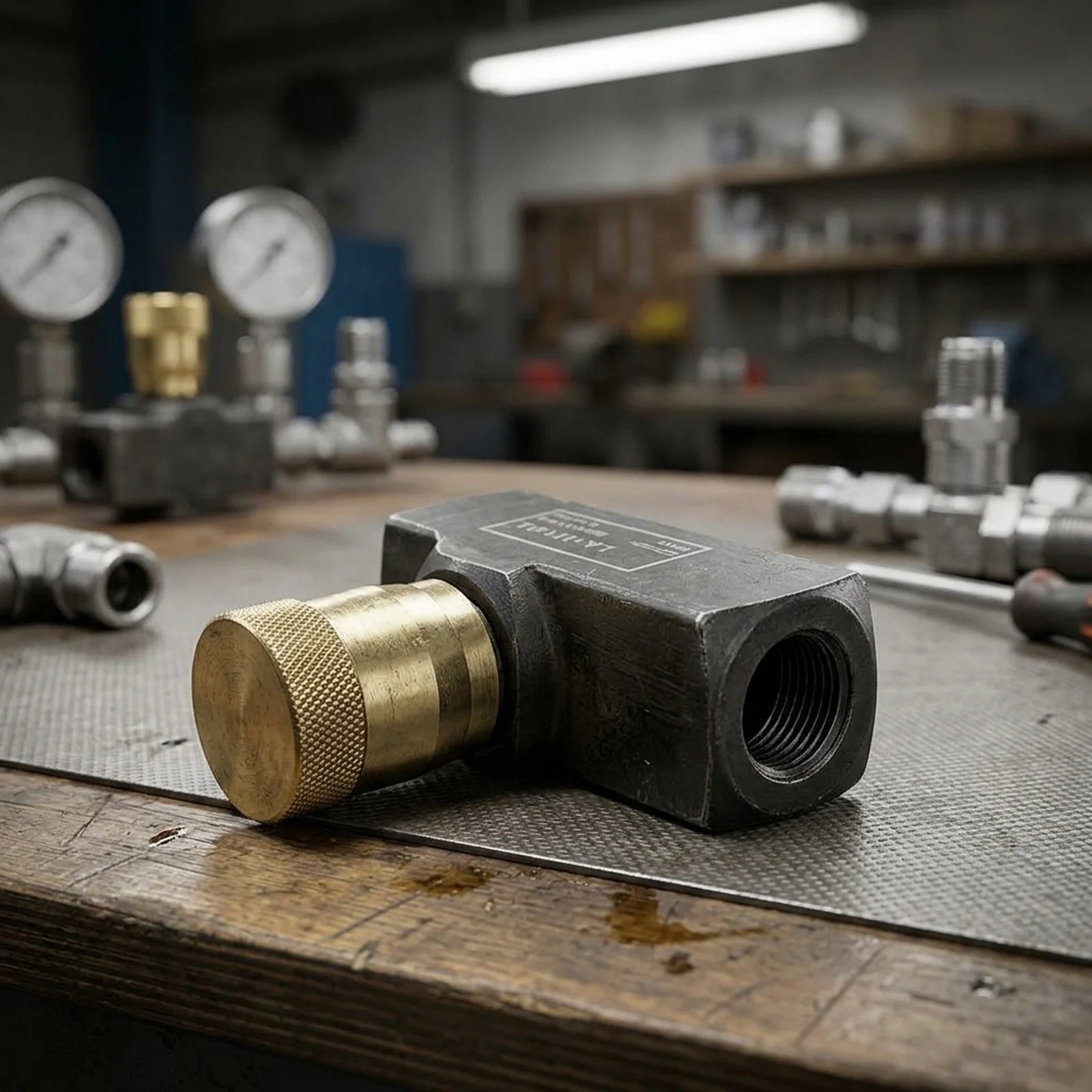 Black Manual Hydraulic Flow Control Valve NPT 1/4 3/8 1/2 3/4 Inch Compatible with Standard Hydraulic Circuits