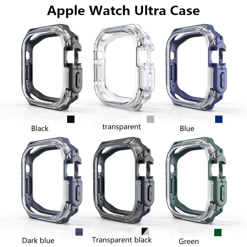 Case For Apple Watch band Ultra2 1 49mm PC Coverage Bezel for Iwatch Series 9 8 7 SE 6 5 4 Shell Frame Protector Bumper Cover image 4