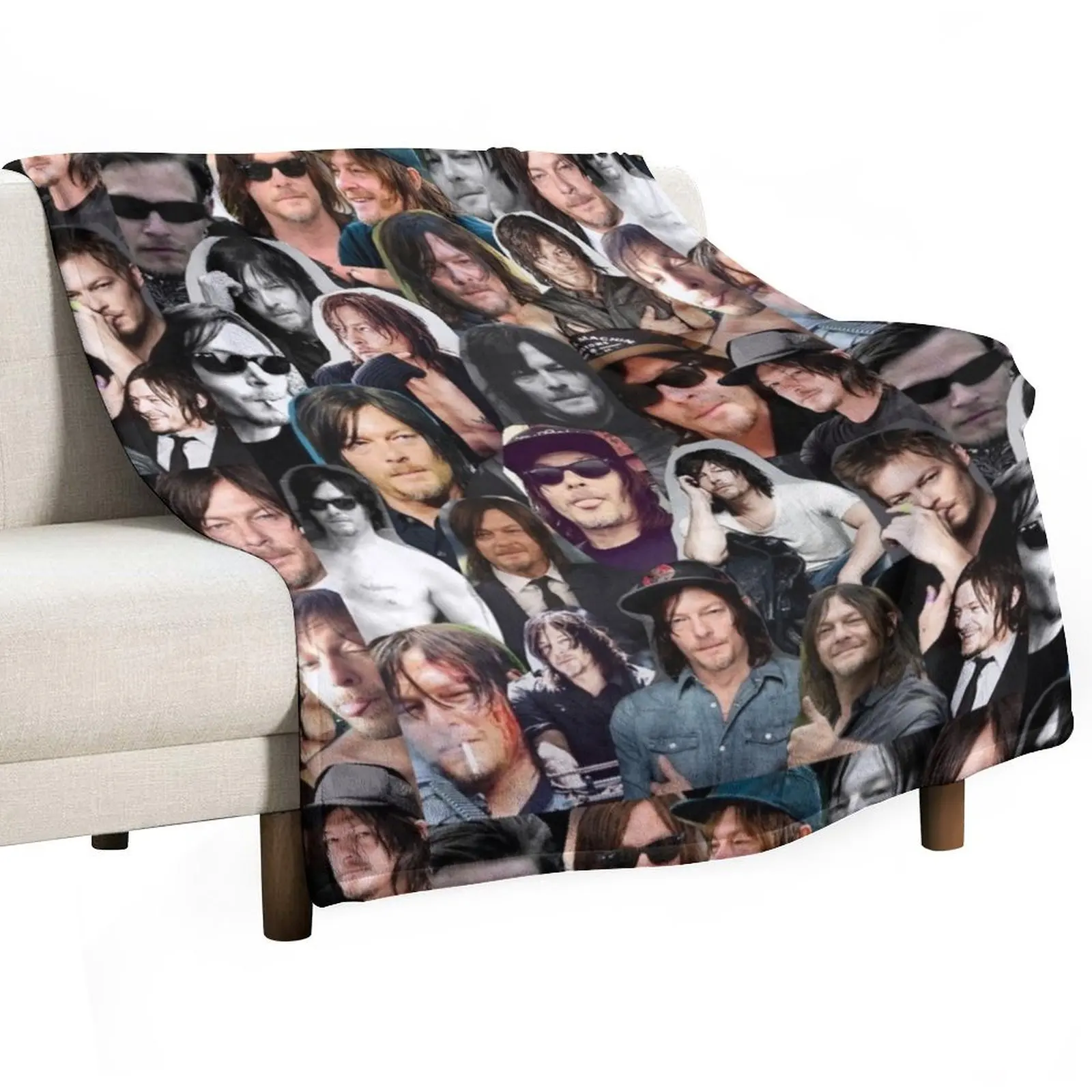 Norman Reedus Collage Throw Blanket Winter beds Bed covers For Decorative Sofa Giant Sofa Blankets