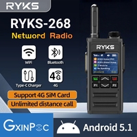 RYKS RY-268 POC Network Walkie Talkie Global POC Radio Unlimited Distance Zello 4G SIM Card Android Bluetooth WIFI Radio