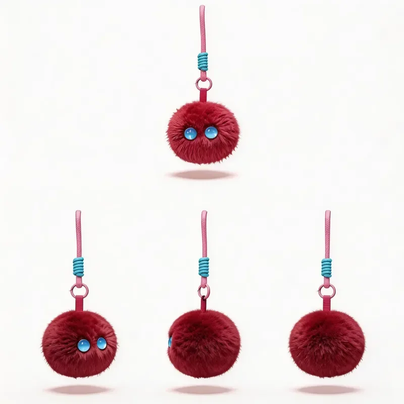 Plush Pendant Smart Ball Robot Dynamic Face Portable Hanging Ornament Interactive Toy Kids Gift
