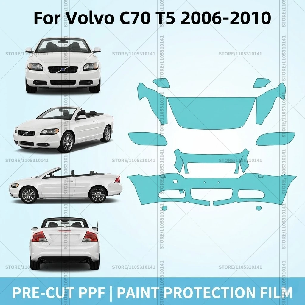 

Pre-Cut Paint Protection Film PPF Transparent Car Film Professional Automotive PPF For Volvo C70 T5 2006-2010