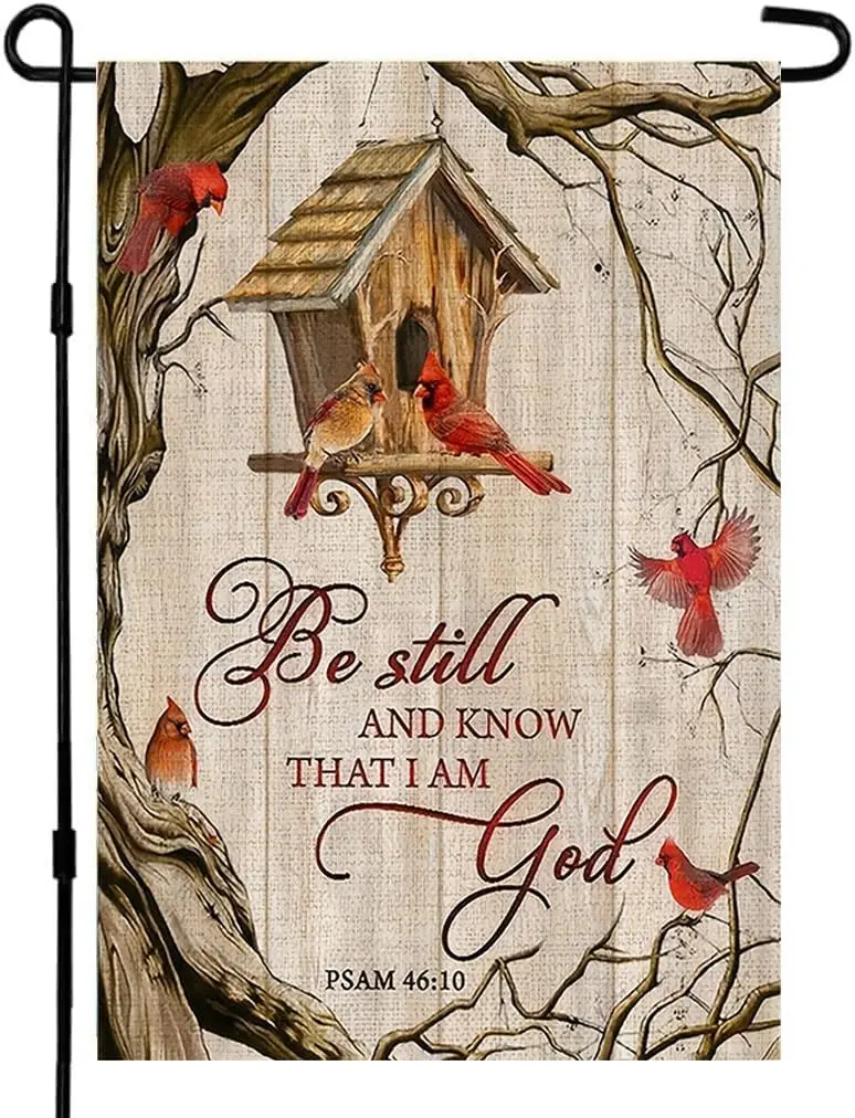 العلم حديقة الكتاب المقدس 12X18 بوصة مزدوجة الوجهين ساحة في الهواء الطلق مزرعة الحديقة الديكور العلم الطيور ساحة العلم مزرعة الحضرية D HHJ