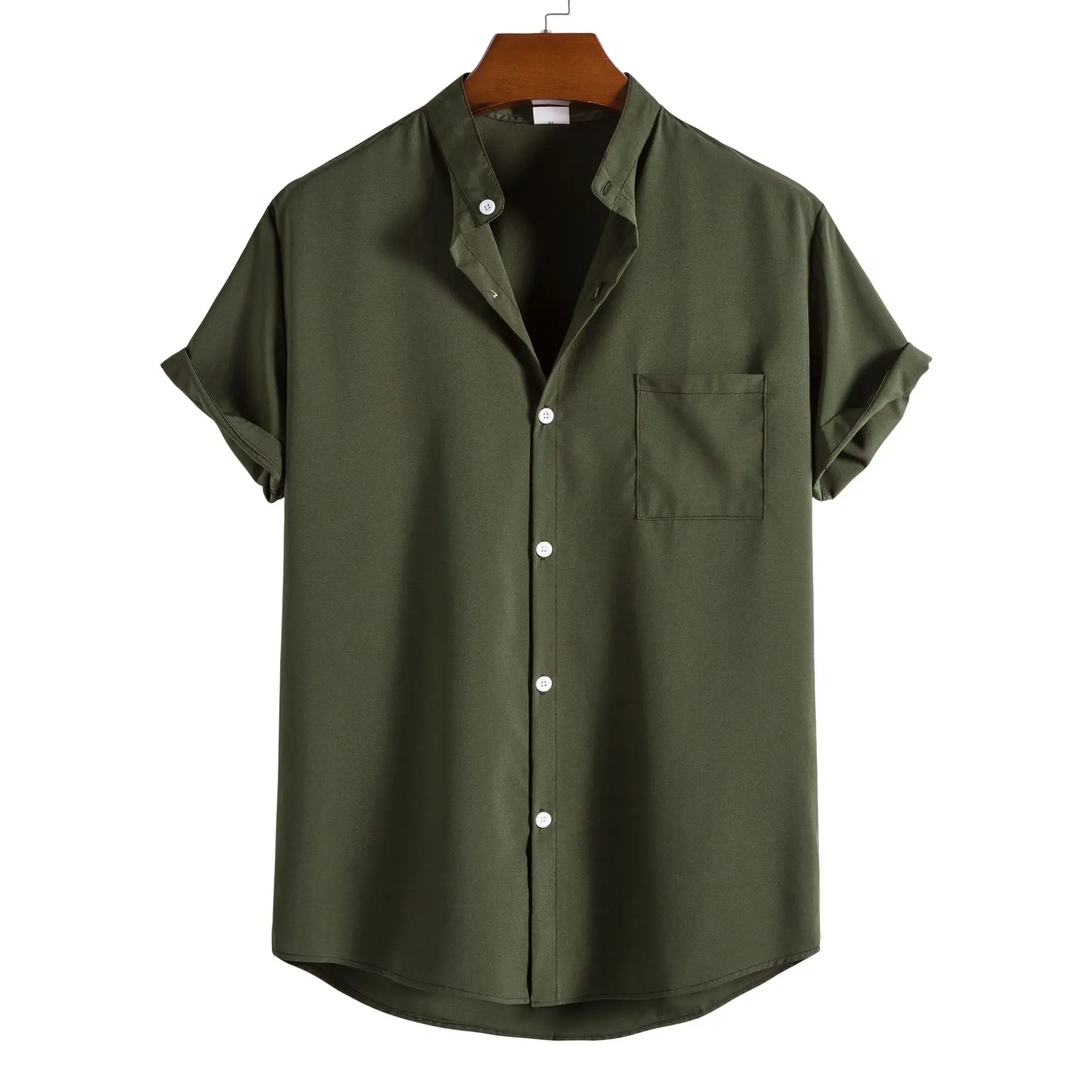 

Casual Long Sve Men's irt Spring Autumn 202 European Size Comfortable Loose Fit Printed Polyester hine Waable