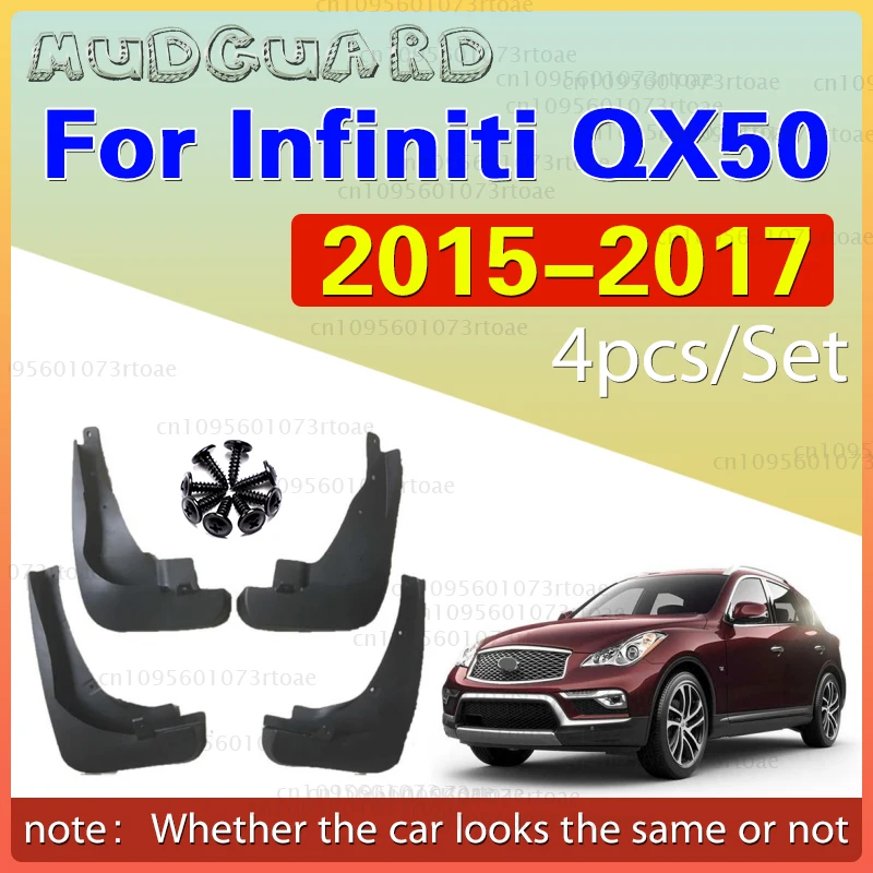

For Infiniti QX50 FX35 FX37 FX50 2015-2017 Mud Flap Guards Splash Mudguard Fender Mudflaps Car Accessories Front Rear 4pcs