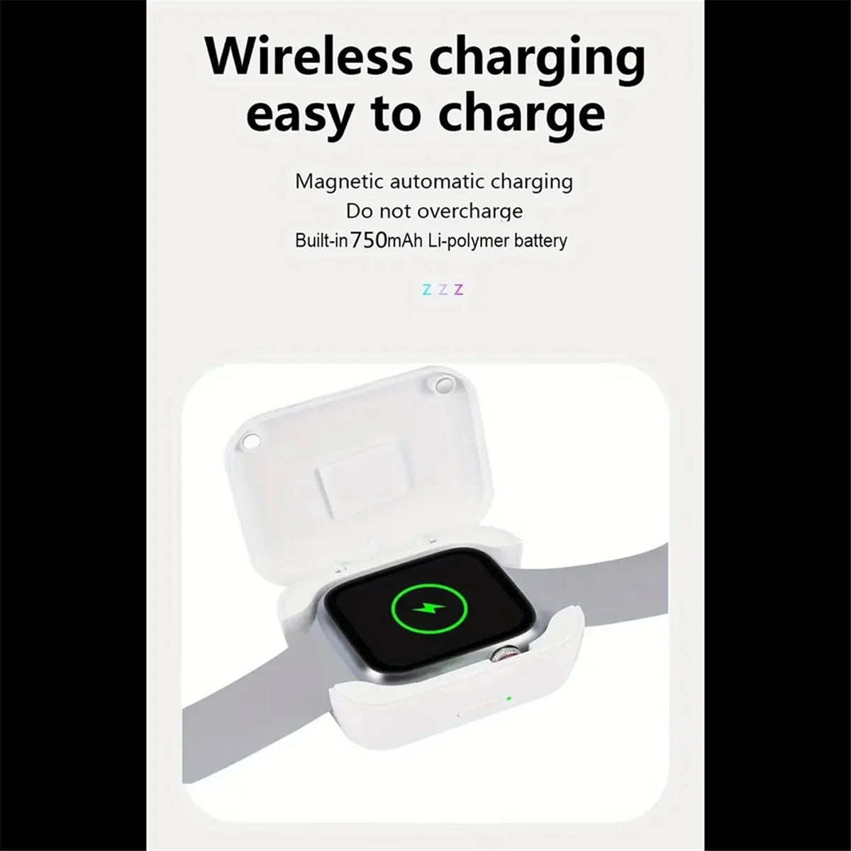 【¡Último lanzamiento!】Cargador inalámbrico magnético para Watch Series 1-9 SE - Estación de carga rápida Power Bank de 750 mAh con puerto USB-A