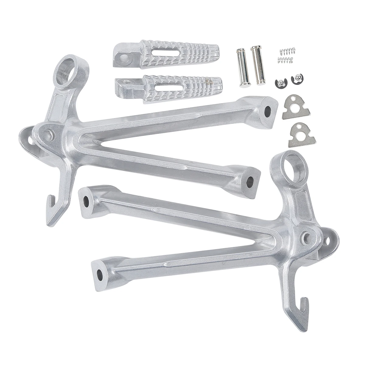 Motorcycle Rear Footrest Foot Pegs Bracket Set For  GSXR 1000 2007-2008 K7 K8 Black Silver