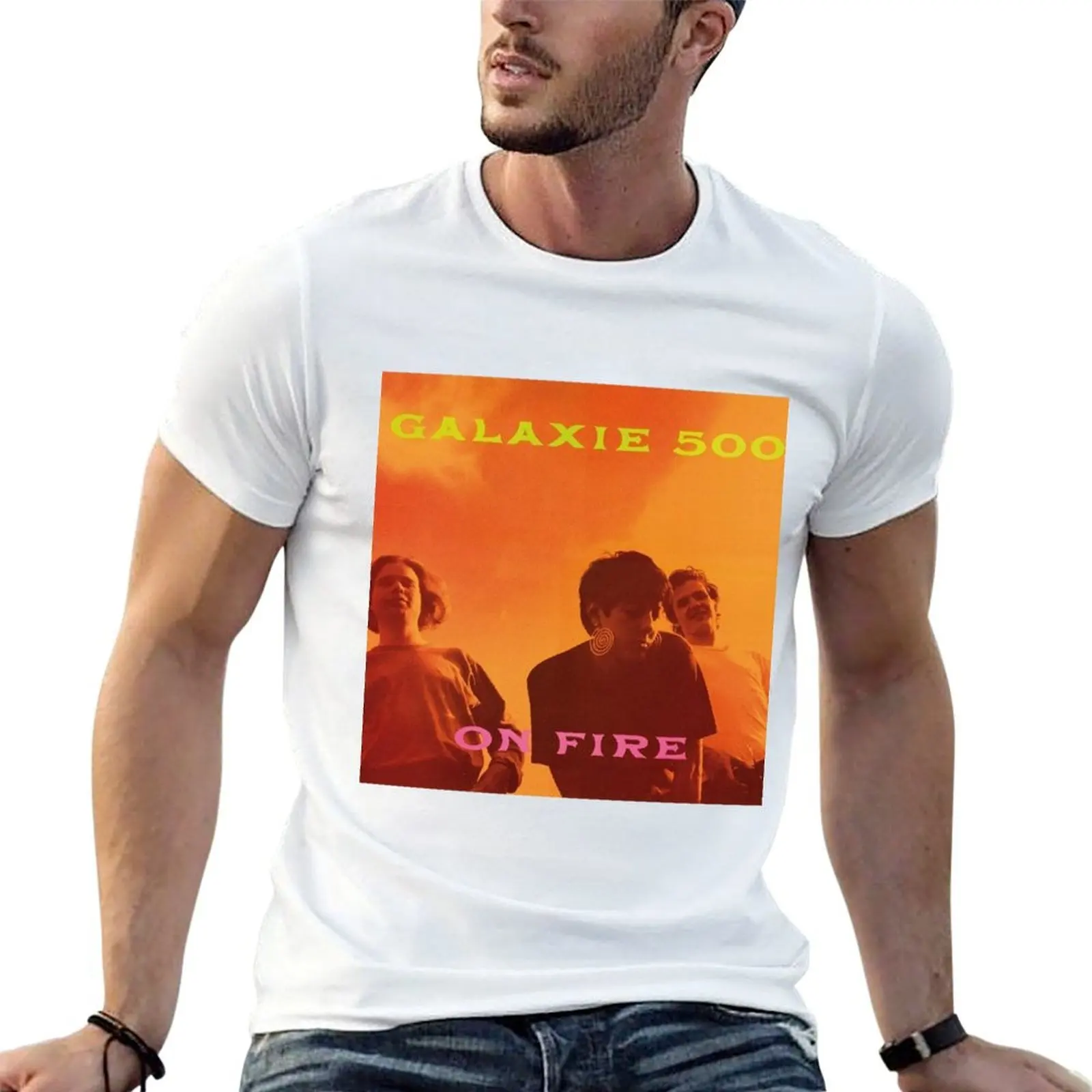

Galaxie 500 On Fire Cover T-Shirt funny t shirts cotton men t shirt cotton 100% T-Shirt