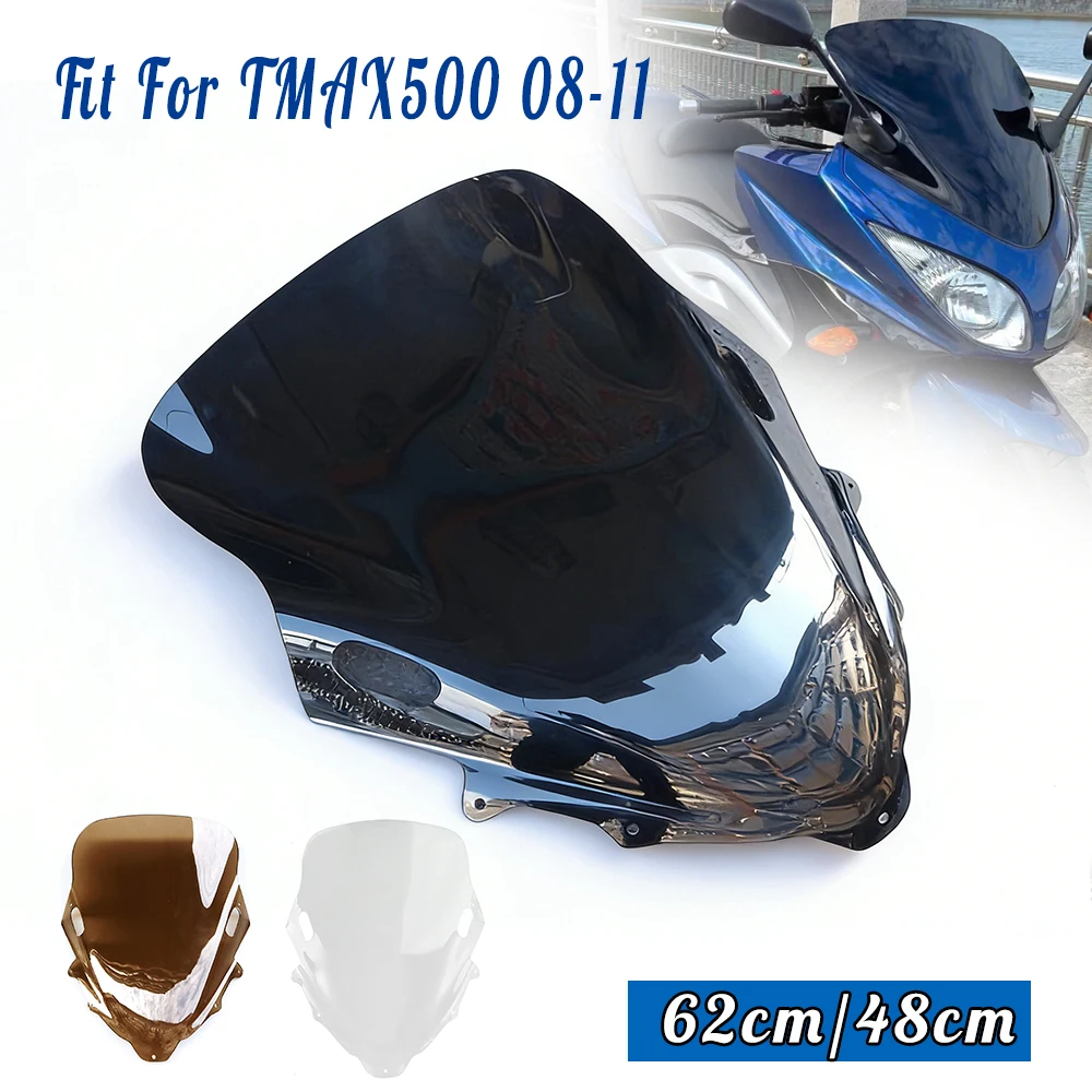 

Ветровое стекло/дефлектор для мотоцикла Yamaha TMAX500 (2008-2011), TMAX 500, T-MAX 500, XP500, 62 см/48 см