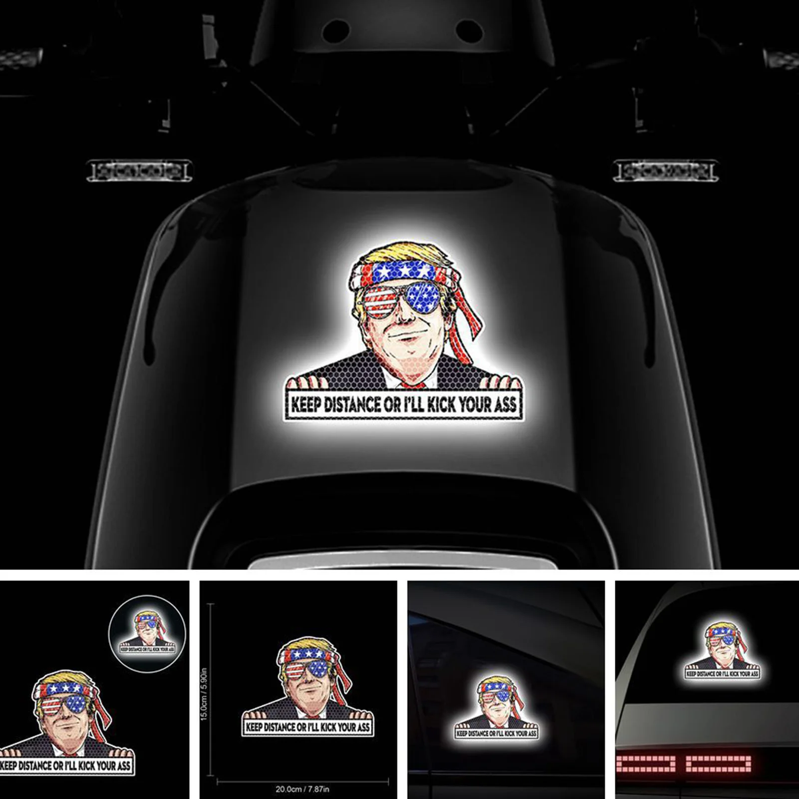 Car Reflective Sticker Safety Warning Light Reflector Cars Auto Exterior Decor Accessories Night Driving Security Protection