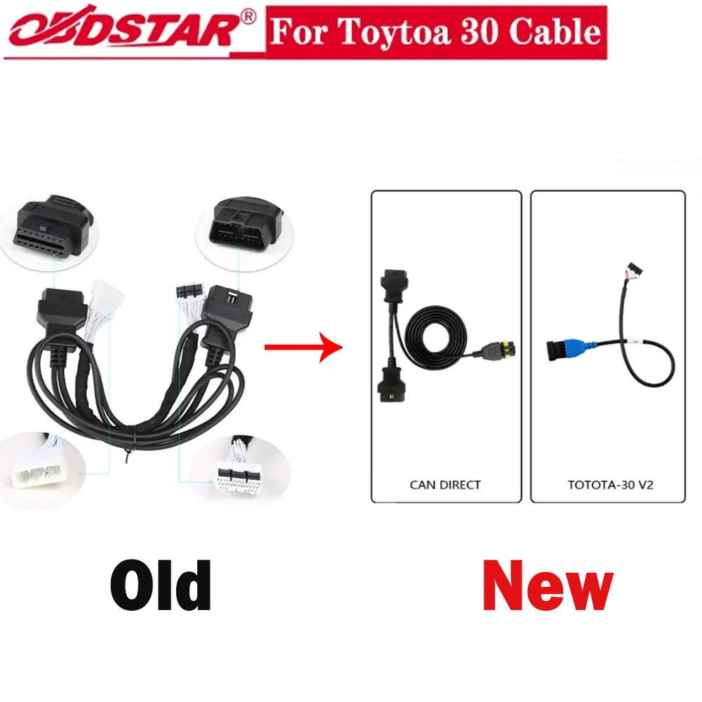 OBDSTAR for Toyota-30 Cable Proximity Key Programming All Key Lost Support 4A and 8A-BA types for X300DP Plus/X300 Pro4