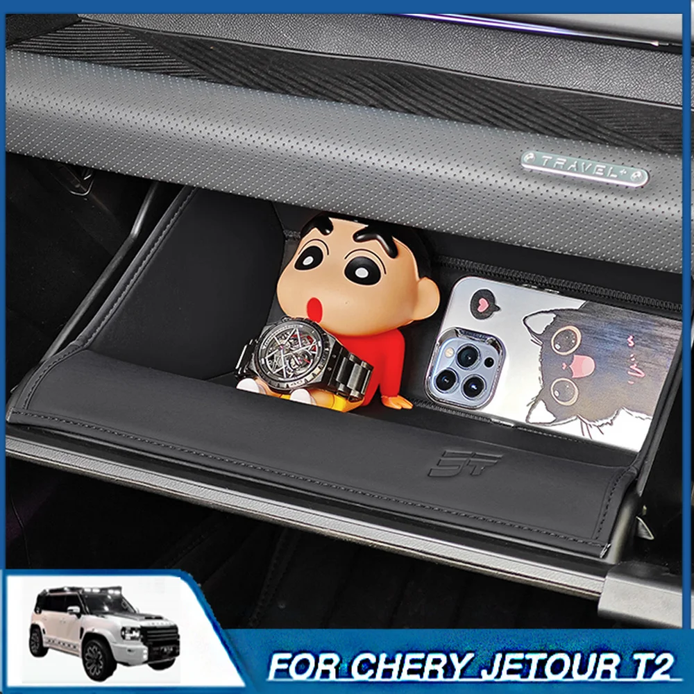 4x4 Storage Bag for Chery Jetour Traveler T2 Leather Trunk Organizer Mesh Pocket Interior Storage Accessories Passenger