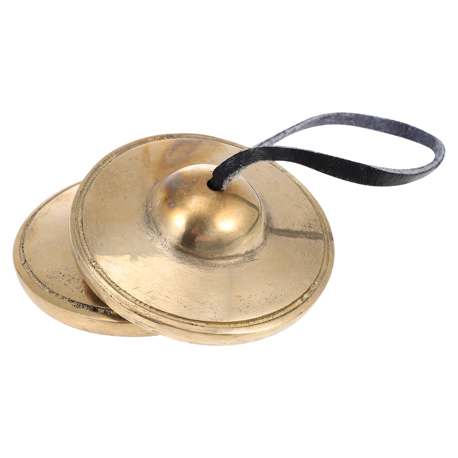 Ring The Bell Religious Style Percussion Instrument Ceremony Cymbals Pure Copper Handmade Golden Brass Meditation