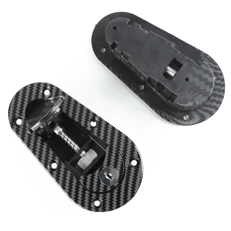 Black / Carbon Fiber Universal Racing Car Hood Pin Engine Bonnet Latch Lock Mount Kit Refitting w/ Keys Car car accessories